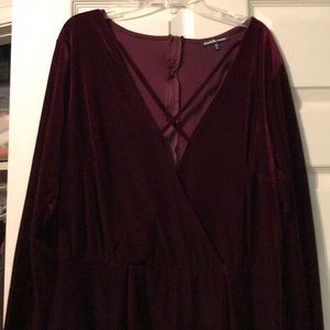 Long sleeve velvet romper